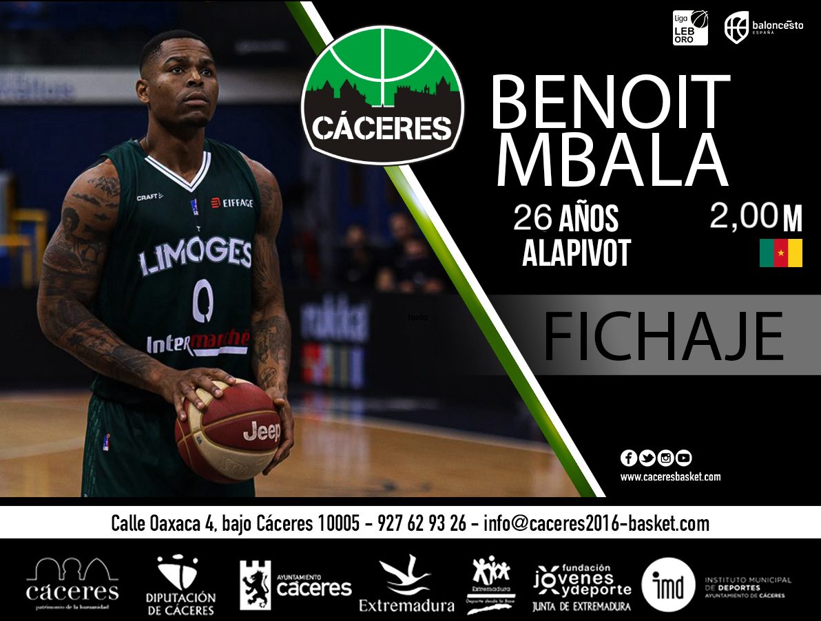 T21/22 - LEB Oro - El camerunés Ben Mbala recala en Cáceres